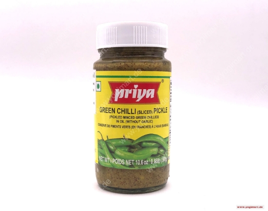 Bild von Priya Green Chilli Pickle 300g (Without Garlic) 