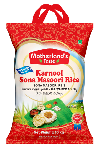 Bild von Motherland's Taste Kurnool Sona Masoori Rice 10kg - Exp 30.10.2025