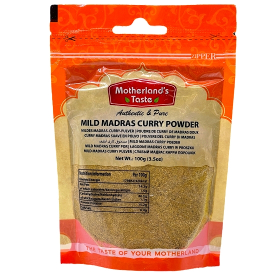 Bild von Motherland's Taste Madras Curry Powder Mild 100g - Exp 30.09.2026