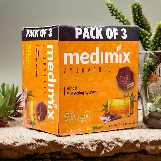 Picture of Medimix Sandal & Elaidi Soap Pack 3x125g - Exp 28.02.2026