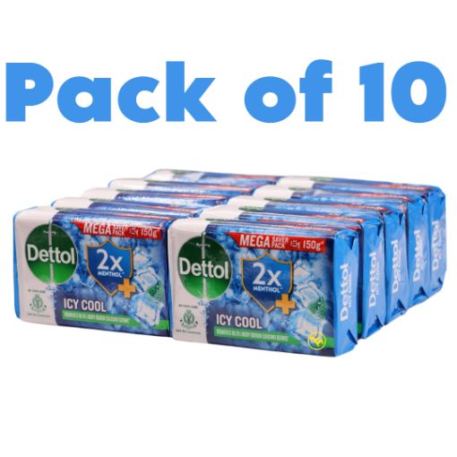 Picture of Dettol Soap Icy Cool Pack 10x150g 